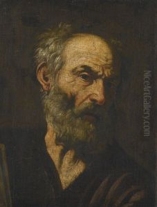 Head Of A Man, Possibly An Apostle by Jusepe de Ribera