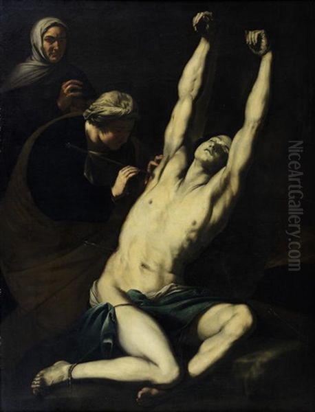 Saint Sebastian Tended By Saint Irene - view 1