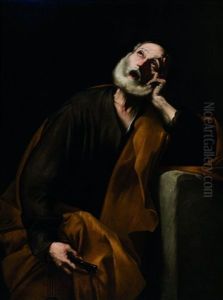 San Pietro In Meditazione by Jusepe de Ribera