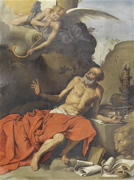 Saint Jerome And The Angel - view 1