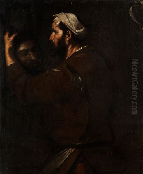Bartiger Mann Mit Dem Haupt Des Johannes - view 1
