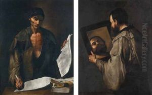 Filosofi (2 Works) by Jusepe de Ribera