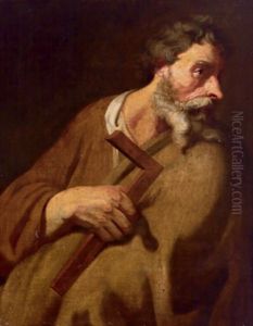 Bildnis Eines Heiligen by Jusepe de Ribera