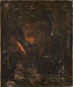 Enfant Soufflant Sur Des Braises by Arnold Boonen
