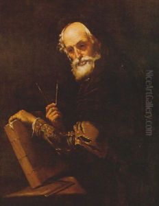 Filosofo Con Compasso by Jusepe de Ribera