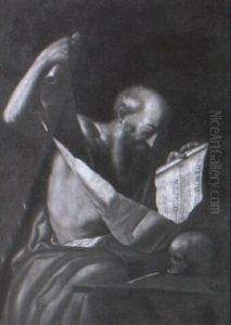 Der Prophet Jeremias Mit Der Thorarolle by Jusepe de Ribera