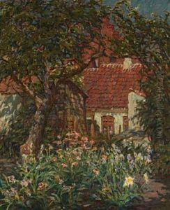 A Flowering Garden At Klosteralleen In Ribe
