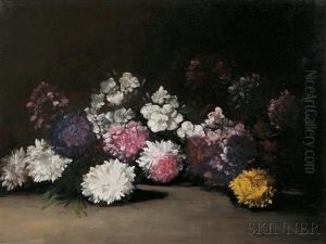 Chrysanthemums by Germain Theodure Clement Ribot
