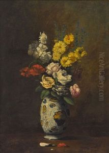 Blumenstillleben by Germain Theodure Clement Ribot