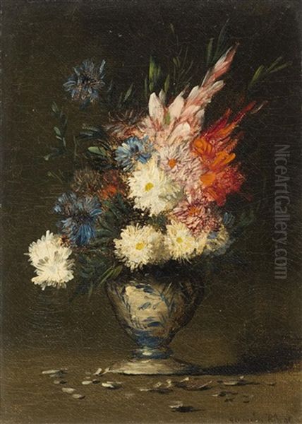 Bouquet In A Porcelain Vase - view 1