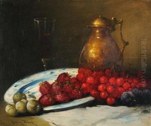 Stilleben Mit Kirschen, Erdbeeren, Pflaumen Und Reines Claudes