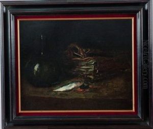 Nature Morte Au Poisson by Germain Theodure Clement Ribot
