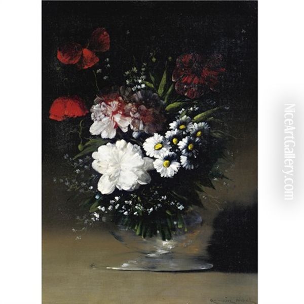 Flowers In A Glass Vase - view 1