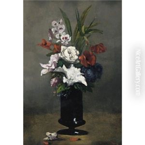 Flowers In A Blue Vase Flowers In A Blue Vase