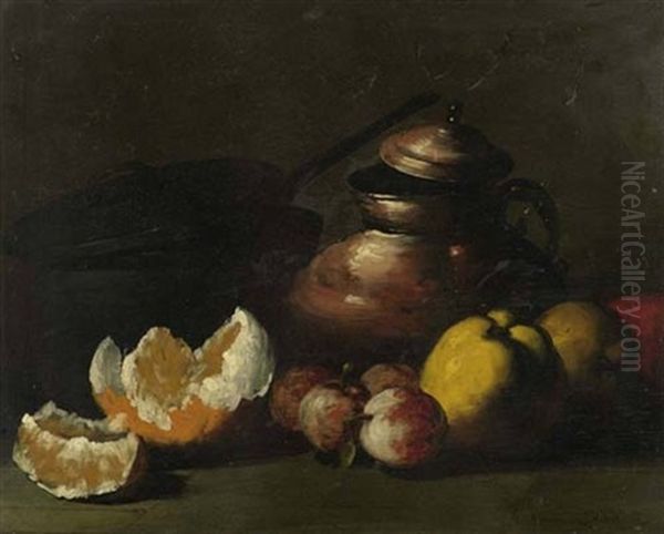 Stilleben Mit Fruchten, Kanne Und Dose - view 1