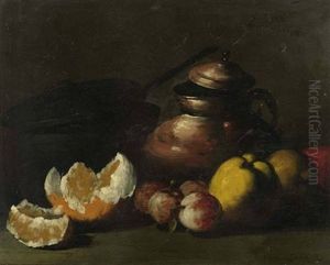 Stilleben Mit Fruchten, Kanne Und Dose