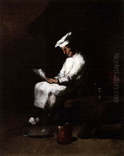 A Chef Reading A Letter - view 1
