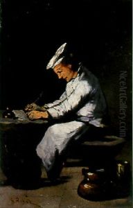 La Lettre by Germain Theodure Clement Ribot