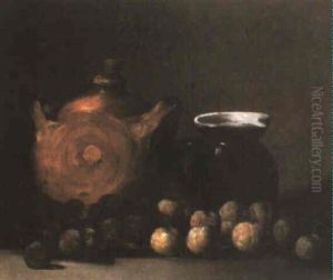 Nature Morte Aux Prunes by Germain Theodure Clement Ribot
