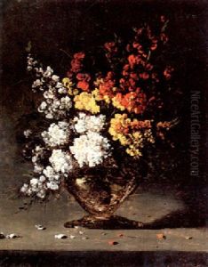 Assorted Flowers In A Glass Vase