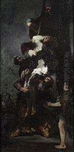 Still Life With Flower Hydrangea by Theodule Augustine Ribot