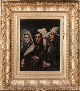 Vieilles Femmes Egrenant Des Chapelets by Theodule Augustine Ribot