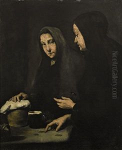 Deux Femmes De Menage by Theodule Augustine Ribot