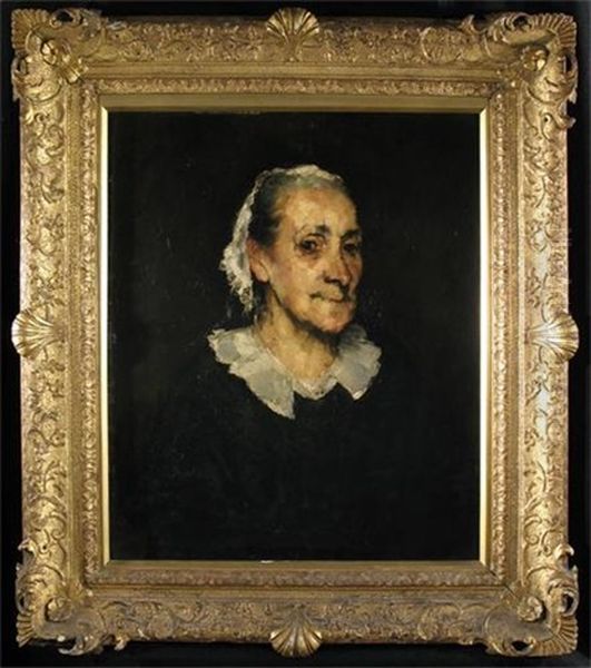Peasant Woman In A Black Dress And Lace Bonnet (study) - view 1
