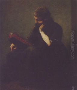 Pensive Woman by Theodule Augustine Ribot