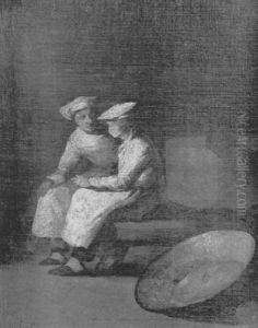 Les Deux Marmitons by Theodule Augustine Ribot