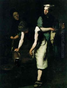 Les Marmitons by Theodule Augustine Ribot
