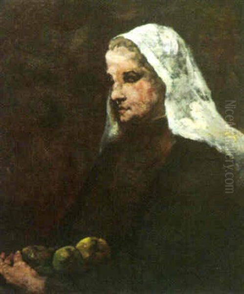 Portrait Of A Woman With Apples - view 1