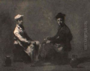 Deux Cuisiniers Assis by Theodule Augustine Ribot