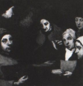 The Family Gathering by Theodule Augustine Ribot