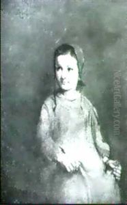 Young Peasant Girl by Theodule Augustine Ribot