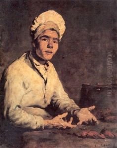 Le Cuisinier Aux Ecrevisses by Theodule Augustine Ribot