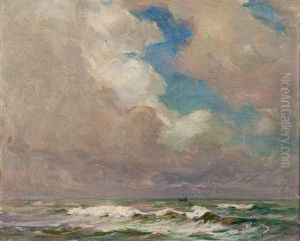 Grand Effet Nuage, Vagues Blanches, Pleine Mer, Petit Chalutier