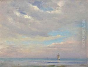 Goelette De Dos En Pleine Mer