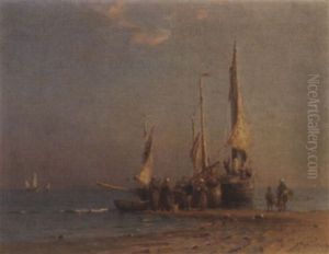 Entladen Der Fischerboote Am Morgen
