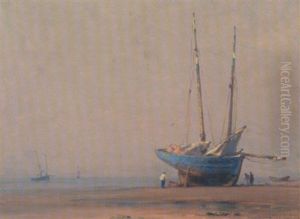 Bateau Echoue Sur La Greve