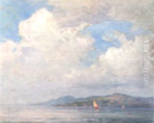 Voile Orange, Nuages Cannes by Georges Ricard-Cordingley