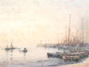 Midi Sur Le Port De Cannes by Georges Ricard-Cordingley