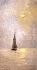 Bateau Au Clair De Lune by Georges Ricard-Cordingley