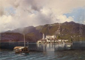 Blick Auf Isola San Giulio Im Ortasee/ Piemont