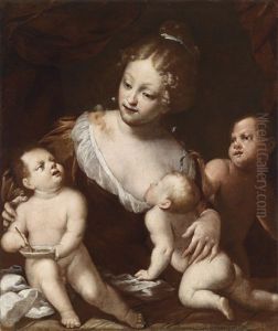 Eine Allegorie Der Caritas by Pietro Ricchi