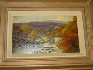 The Wharfe At Barden Tower, Unsigned On Board