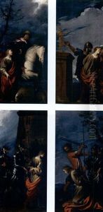 Quattro Episodi Della Storia Di Sant'agnese (set Of 4) by Pietro Ricchi