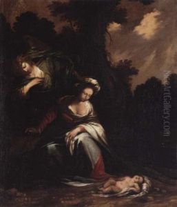 Hagar And The Angel by Pietro Ricchi