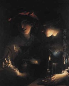 A Boy And Girl By Candlelight A Boy And Girl By Candlelight