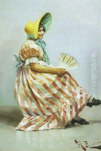 Elegante A La Robe De Soie by Arturo Ricci
